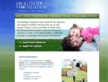 Tablet Screenshot of bollingerfoundation.org